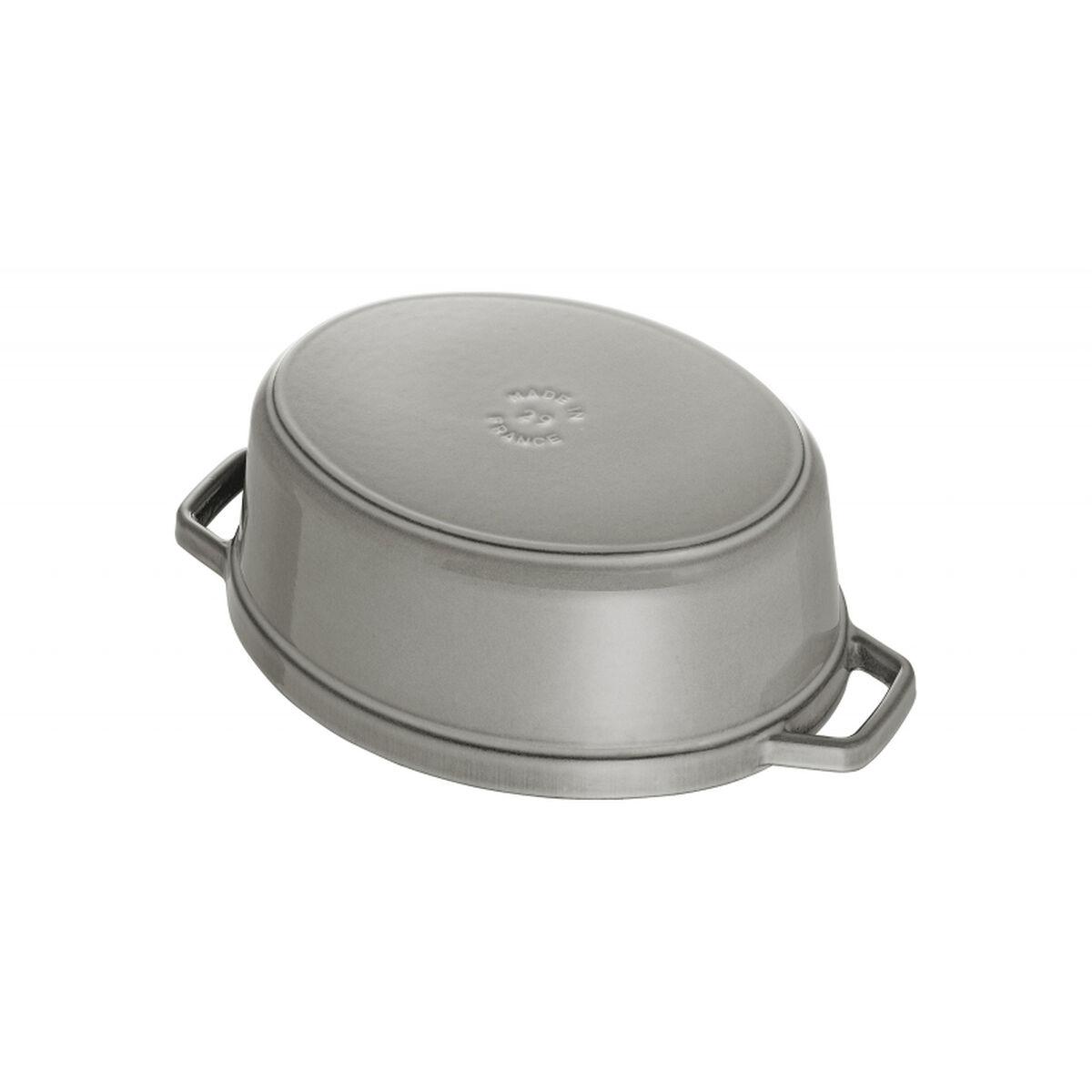 Staub 40500-276-0 girarrosto/cocotte in ghisa ovale 27 cm 3,2 L grigio grafite