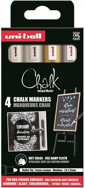 Uni Chalk - Marcatore a gesso liquido - PWE-5M 4P SET GSW 18-25mm