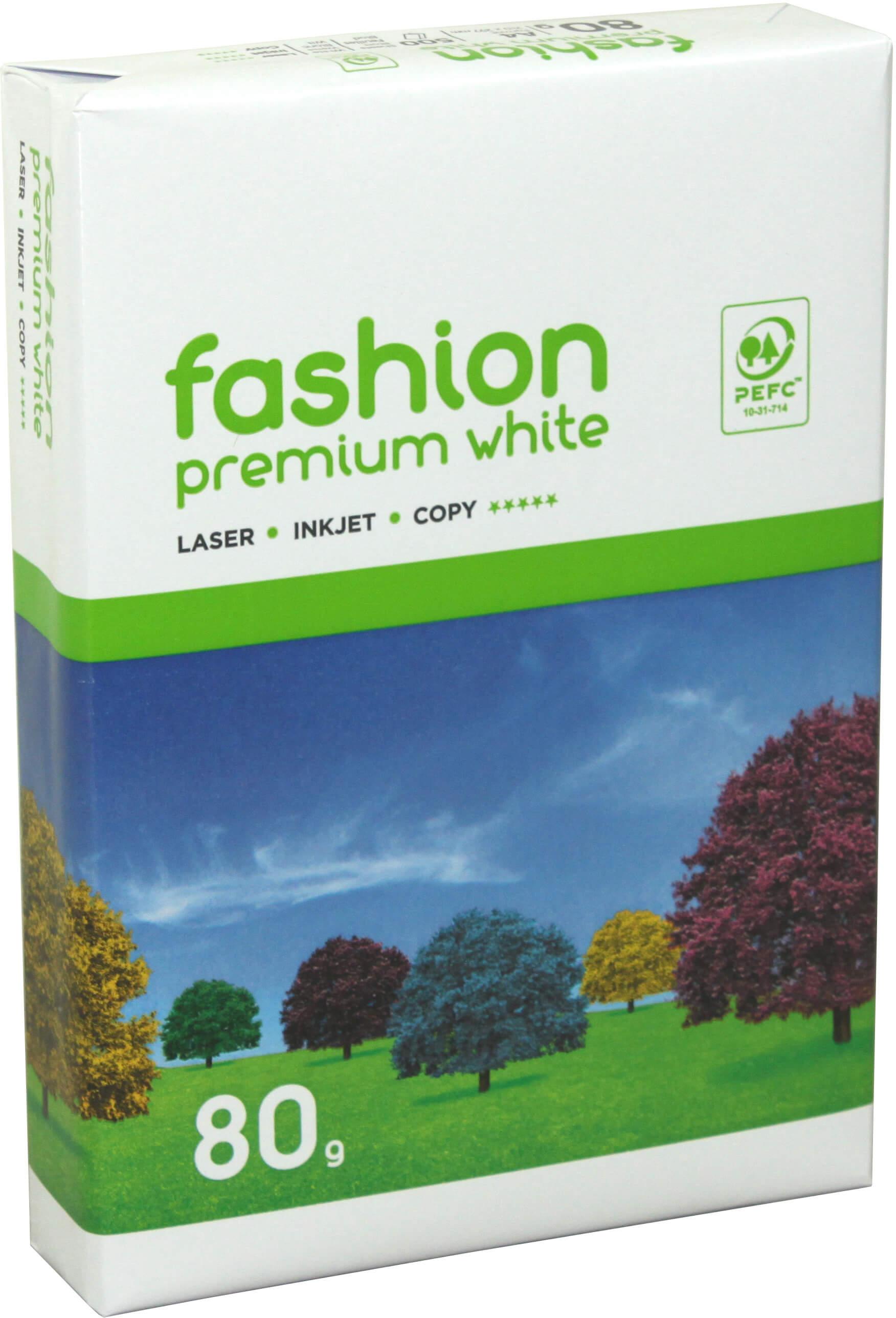 Copia carta per la stampante laser e a getto d'inchiostro Fashion DIN A4 80G/MÃ‚Â² Hochweiss (500 fogli)