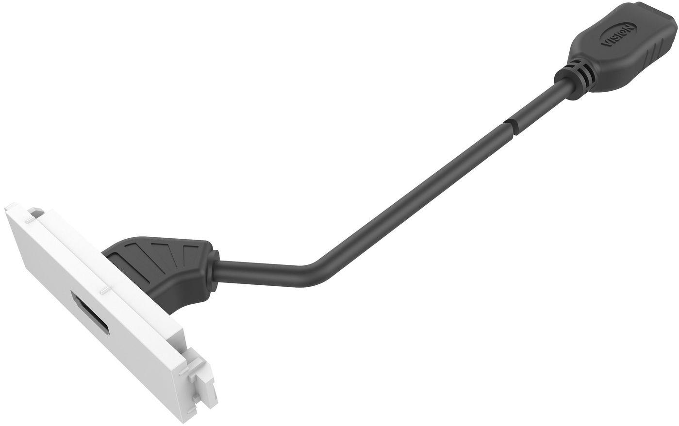 Vision TC3 HDMI presa energia (VISION Techconnect Modular AV Faceplate - LIFETIME WARRANTY - HDMI module - female socket on fro