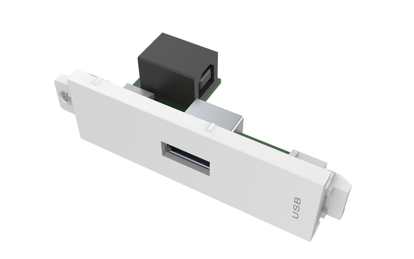 Vision TC3 USBA presa energia USB Bianco (VISION Techconnect Modular AV Faceplate - LIFETIME WARRANTY - USB A on front to B mod