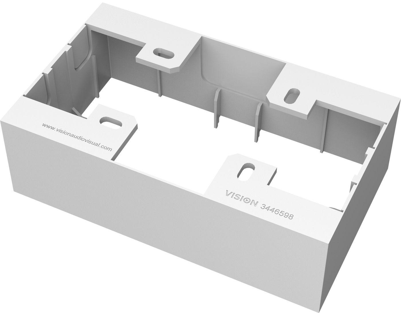 Vision TC3 BACKBOX2G scatola elettrica Bianco (VISION Techconnect Modular AV Faceplate - LIFETIME WARRANTY - Double-Gang Surfac