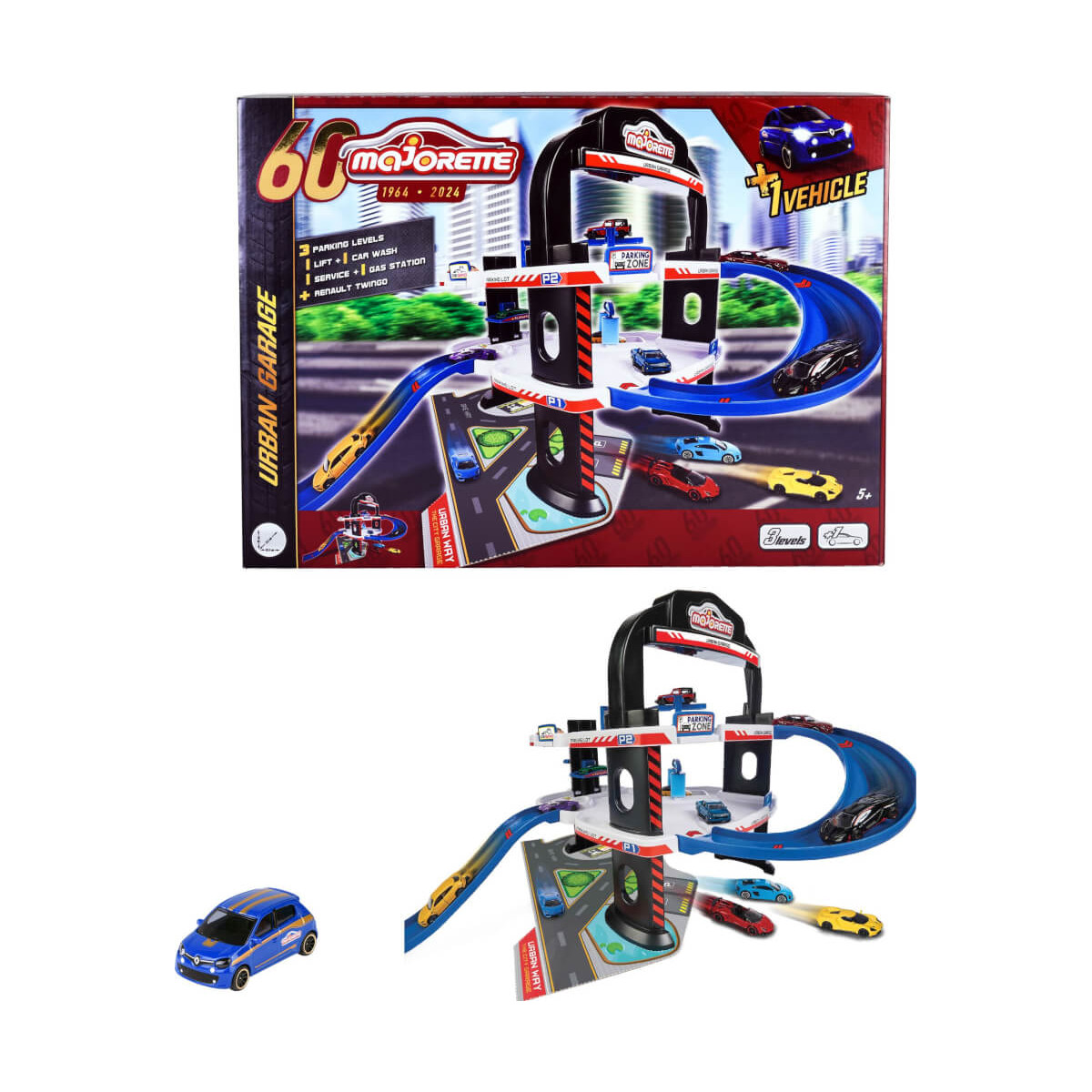Majorette Urban Garage 60 Anniversario+1 Auto 212059982