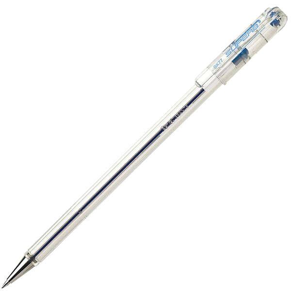 Penna roller Pentel SuperB - Punta fine 07 mm - Corsa 035 mm - Inkjet a base olio - Colore blu