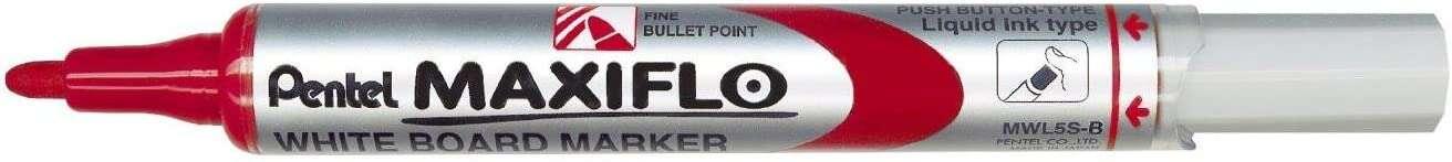 Pennarello per lavagna Pentel Maxiflo - Regolazione del flusso di ingiostro - Punta affilata - Lunghezza 2 mm - 50% di material