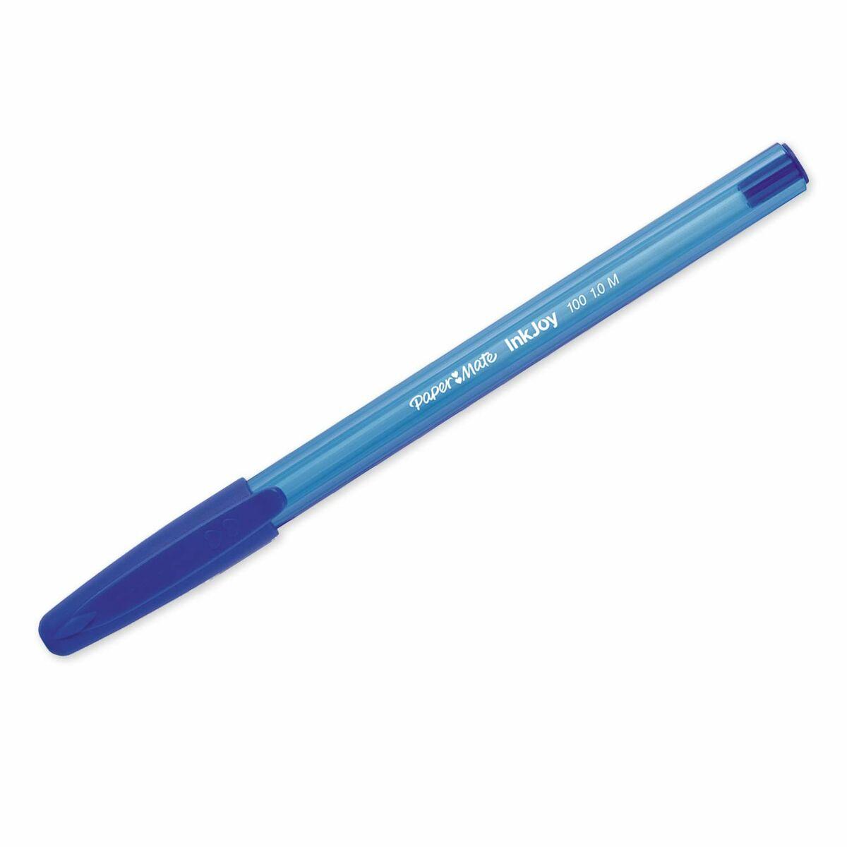 Papermate Inkjoy 100 Blu Penna a sfera Medio 100 pezzoi (Paper Mate InkJoy 100 Ballpoint Pen 1.0mm Tip 0.7mm Line Blue Pack 80
