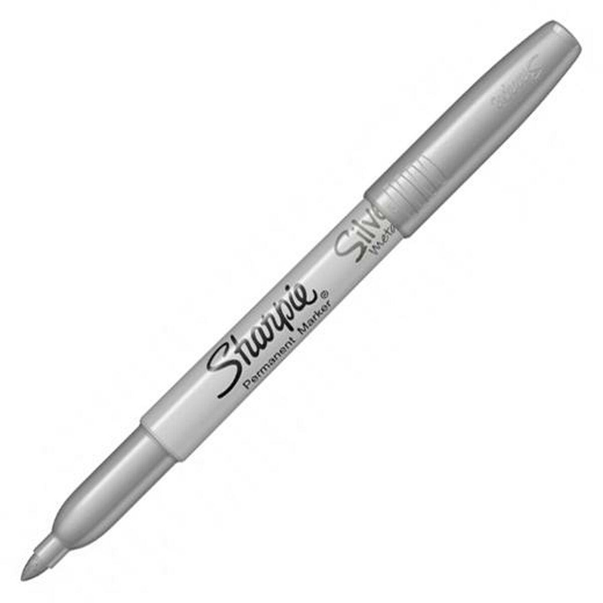 Marcatore permanente Sharpie 1891063 Argentato 1,4 mm (12 Unità )