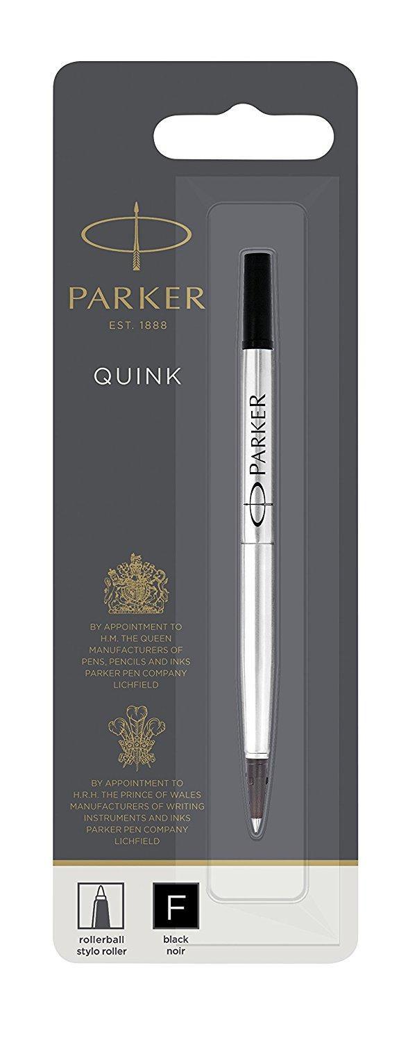 Parker Quink Rollerball Refill for Rollerball Pens Fine Black Single Refill - 1950321