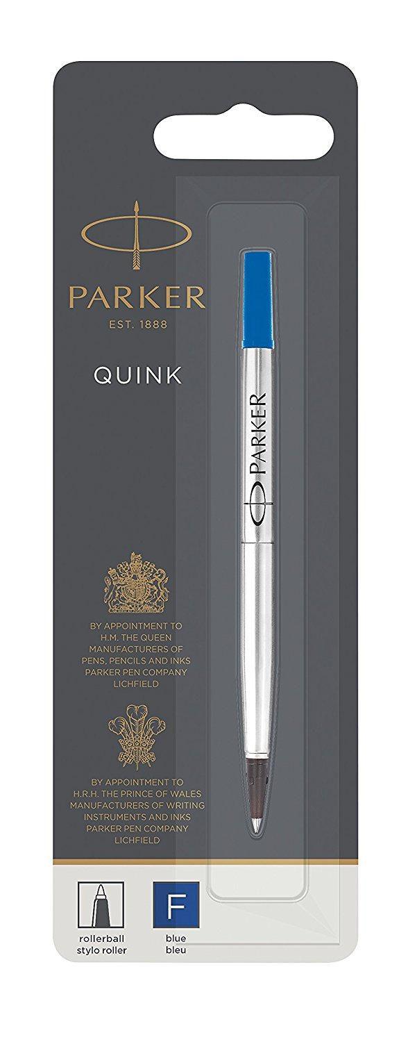 Parker 1950322 ricaricatore di penna Fine Blu 1 pz (Parker Quink Rollerball Refill for Rollerball Pens Fine Blue Single Refill