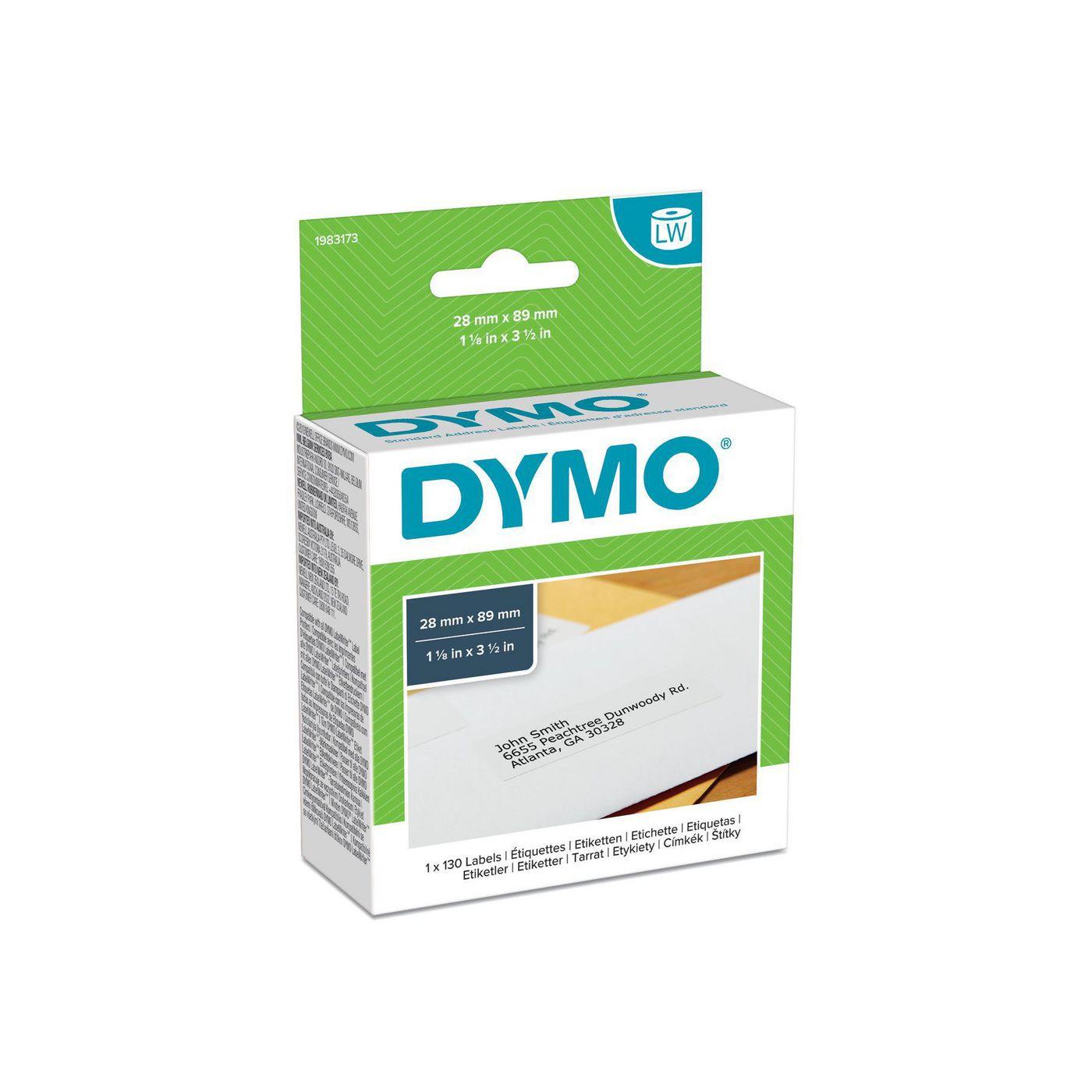 DYMO LW Etichette indirizzo - 28X89 / 1X130 (Dymo 1983173 LW Address Labels 28 x 89mm 1 Roll of 130 Labels)