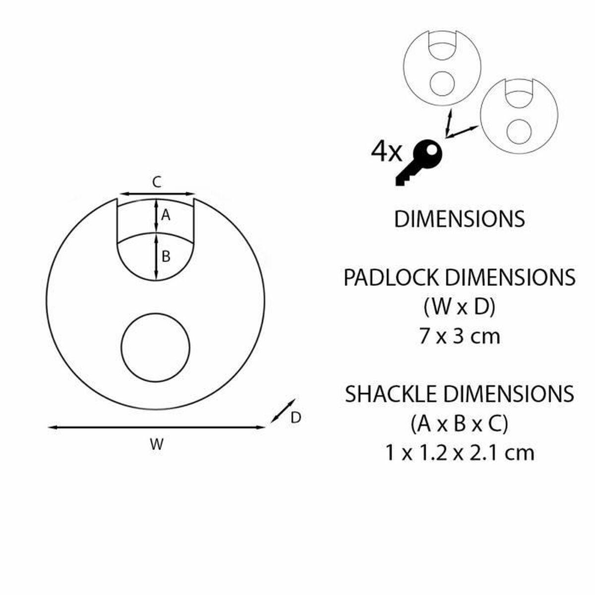 Lucchetto con chiave Master Lock M40EURT (2 UnitÃƒÂ )