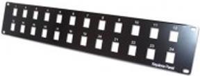 Modulo per 24 prese di connessione Keystone 4830 cm (19 ") nero per costruire un campo di patch con un massimo di 24 porte (908