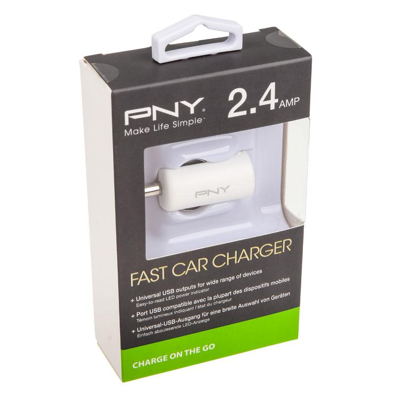 SINGLE USB CAR CHARGER WHITE