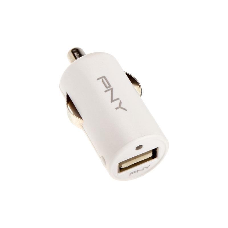 SINGLE USB CAR CHARGER WHITE