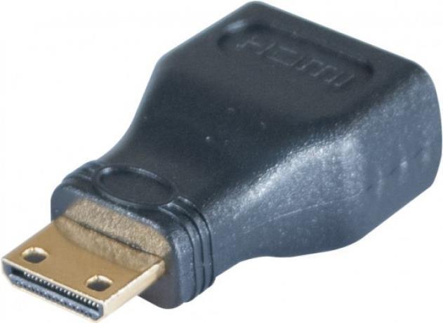 Adattatore mini HDMI a HDMI Bu. A / St. C adattatore placcato oro dalla presa HDMI alla minispina C (128296)