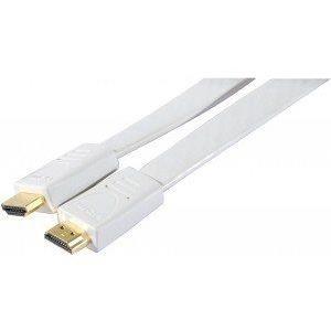 Hypertec 128313-HY cavo HDMI 3 m HDMI tipo A Standard Bianco (A Hypertec&reg ProConnectLite&reg High Speed HDMI cable flat Whit