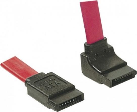 Cavo SATA III maschio SATA a 7 poli / maschio SATA a 7 poli 1 lato angolato verso il basso con bloccaggio ca.