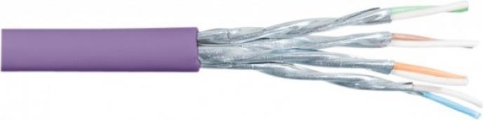 DEXLAN Publishing Cable U/FTP, Delta Certified, Cat.6A, Purple, ca. 500 m in coppia schermatura dal foglio di alluminio + filo