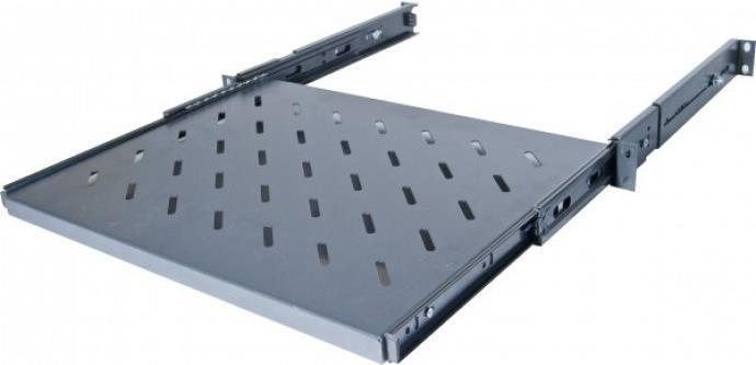 Dexlan 48.30 cm (19 ") Field estendibile, 1HE, profondità 550 mm, Ral 9005 Nero per l'attacco ai profili da 48,30 cm (19") (75