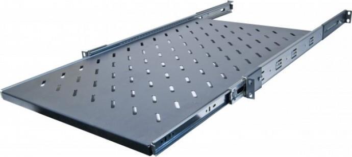 Dexlan 48.30 cm (19 ") Specialista estendibile, 1HE, profondità di 750 mm, Ral 9005 Nero per l'attacco ai profili da 48,30 cm