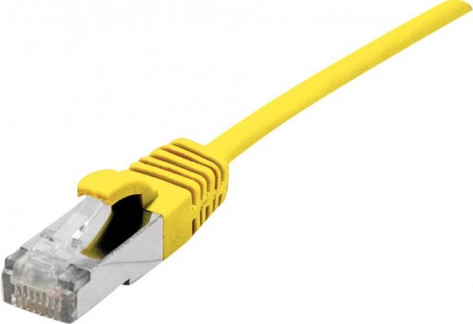 DEXLAN PATCH CAVO CAT. 6A, S/FTP (PIMF), Ultra -down, alogeno senza protezione del naso, giallo, 10,0 m (858713)