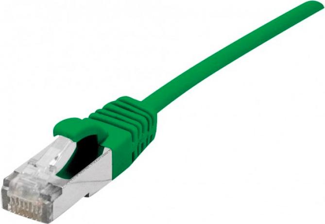 DEXLAN PATCH CAVO CAT. 6A, S/FTP (PIMF), Ultra -down, alogeno senza protezione del naso, verde, 0,3 m (858714)