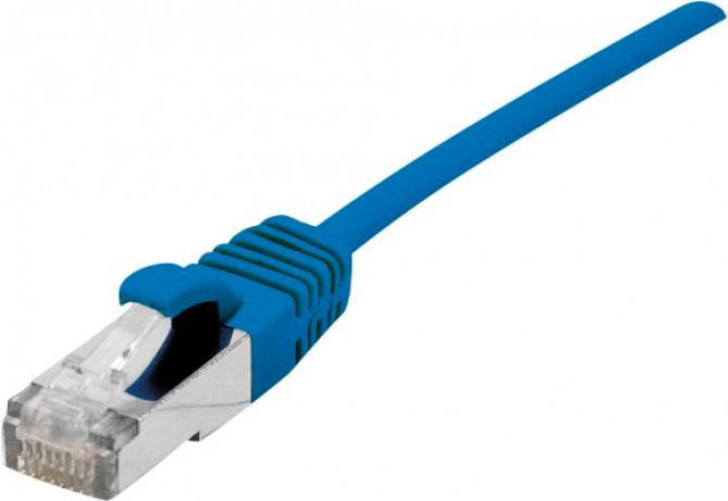 DEXLAN PATCH CAVO CAT. 6A, S/FTP (PIMF), Ultra -down, alogeno senza protezione del naso, blu, 1,0 m (858723)