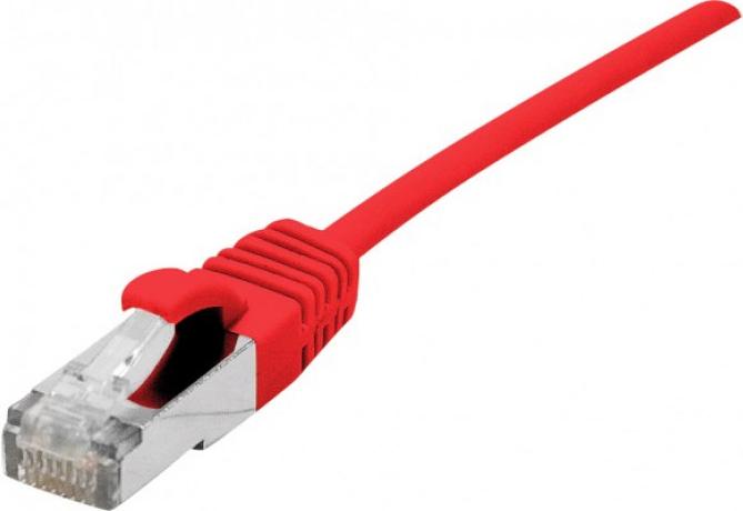 DEXLAN PATCH CAVO CAT. 6A, S/FTP (PIMF), Ultra -down, alogeno senza protezione del naso, rosso, 3,0 m (858732)