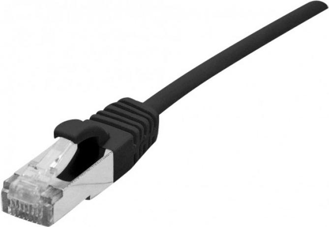 DEXLAN PATCH CAVO CAT. 6A, S/FTP (PIMF), Ultra -down, alogeno senza protezione del naso, nero, 0,3 (858735)