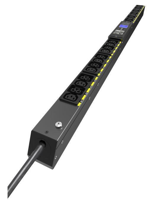 Eaton EVMIF116A unitÃ  di distribuzione dell'energia [PDU] 24 presa[e] AC 22.5U Nero (PDU G4 MI 0U 309 16A 1P 12xC13,12xC39)