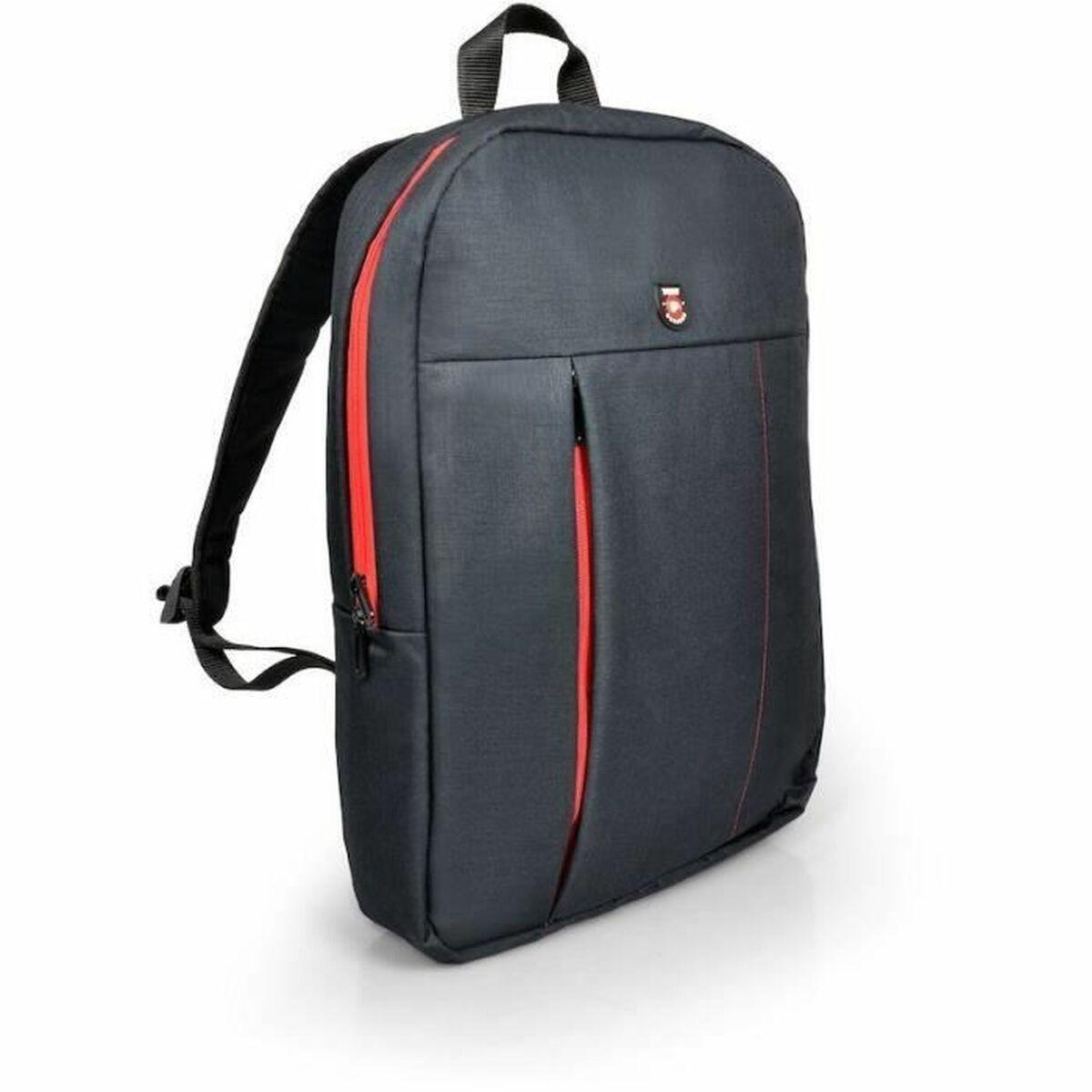Port Designs Portland zaino Nero Rosso Lino Poliestere (PORTLAND BACK PACK 156 BK)