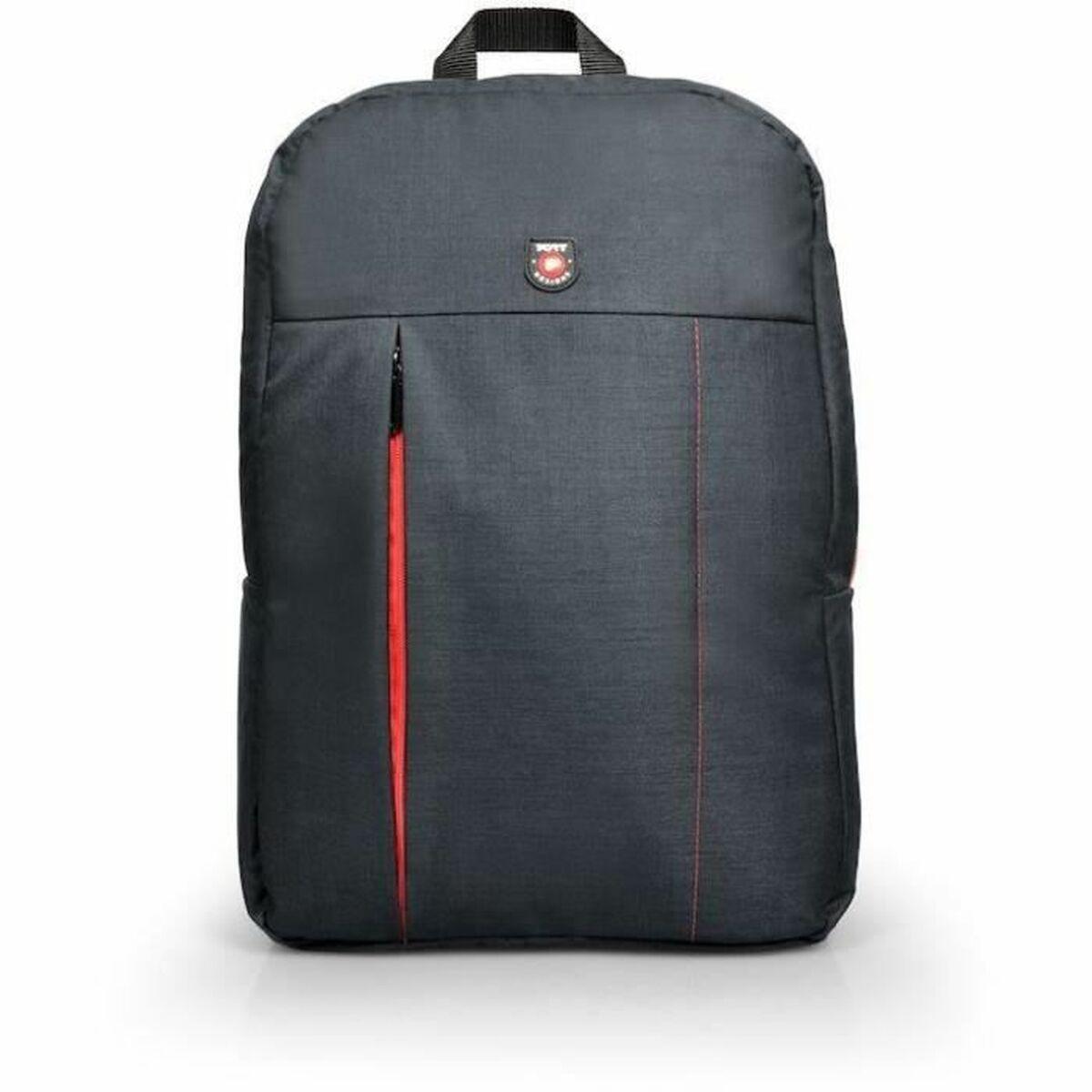 Port Designs Portland zaino Nero Rosso Lino Poliestere (PORTLAND BACK PACK 156 BK)