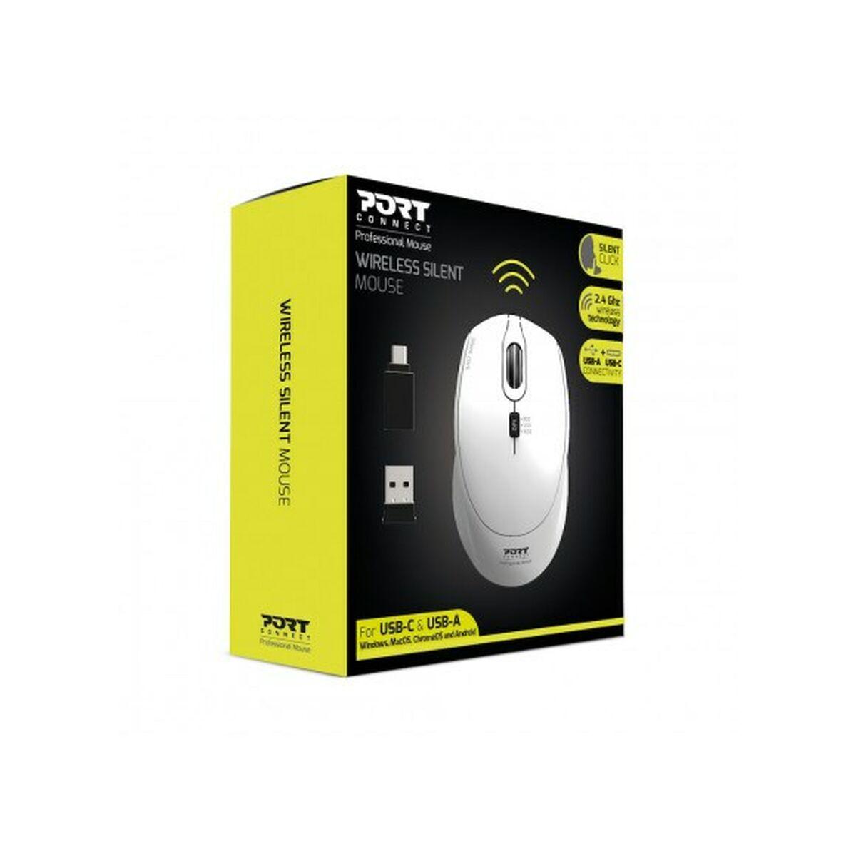 PORT DESIGNS MOUSE OFFICE PRO SILENT WIRELESS - WHITE