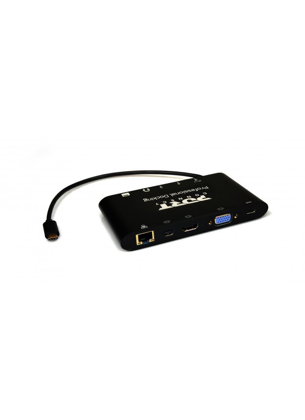 Port Designs 901906 hub di interfaccia USB 3.2 Gen 1 3.1 Gen 1 Type-C 5000 Mbit/s Nero (Port Type-C travel docking station with