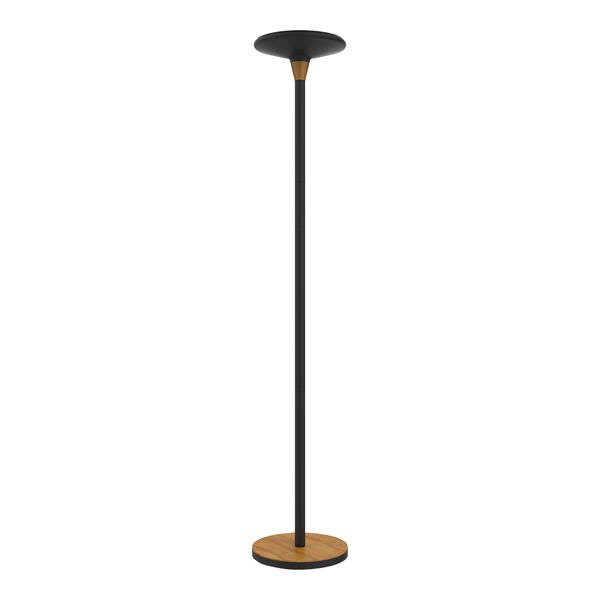 Lampada da terra LED Unilux Black Baly Bamboo - Design elegante in bambÃƒÂ¹ - Illuminazione LED efficiente - Altezza regola