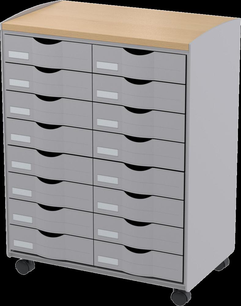 Carrello da ufficio PAPERFLOW 552 x 350 x 745 cm