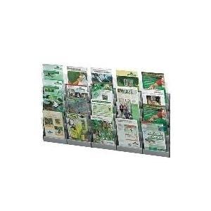 Portadepliant da parete PAPERFLOW portadepliant da parete. ""Integrale"", A4,5x4 F. DIN A4 20 volte argento