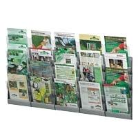 Portadepliant da parete PAPERFLOW portadepliant da parete. Integrale 20x A5 A5 20 volte argento