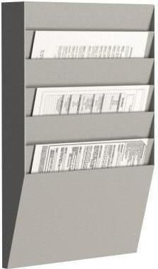 Portadepliant da parete PAPERFLOW selezionatrice 6 scomparti. grigio DIN A4 6 volte grigio