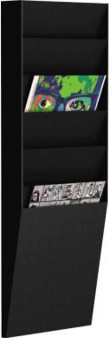 Portadepliant da parete PAPERFLOW portadepliant da parete 6x A4 sw DIN A4 6 volte nero