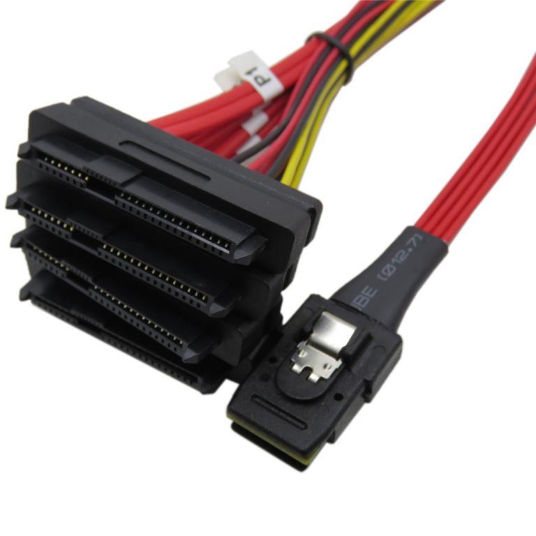 Cavo flat SAS interno da mini-SAS (SFF-8087) a 4 X SAS (SFF-8482)