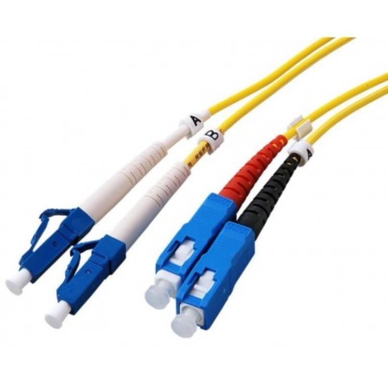 Bretella ottica simplex zipp OS2 - LC/SC 9/125 microns - 2 mt - monomodale - colore giallo
