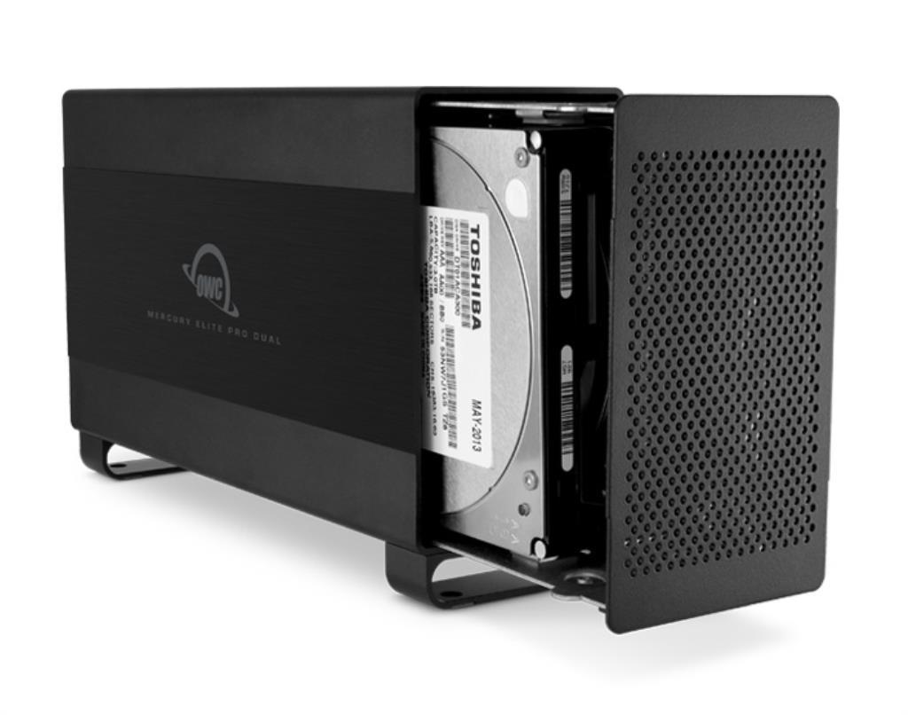 OWC Elite Pro Dual - 8TB (2x4TB) - RAID0.1 - interfaccia Thunderbolt e USB3 - assemblato da - - sistema di back up Pro Mac/PC
