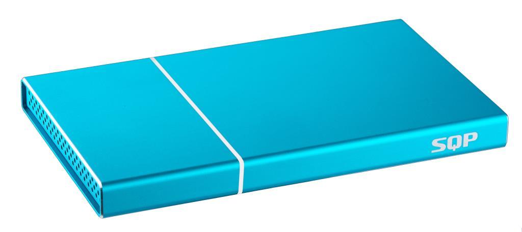 BeStor - HDD esterno USB-C - 1TB - Box colore blu - Mac e PC - Consegnato con cavo USBC-USBC / USBC-USB3.0