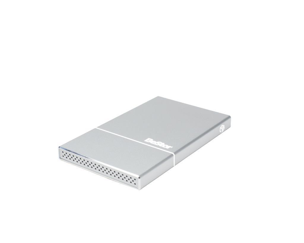 BeStor - HDD esterno USB-C - 4TB SSD - Box colore argento - Mac e PC - Consegnato con cavo USBC-USBC