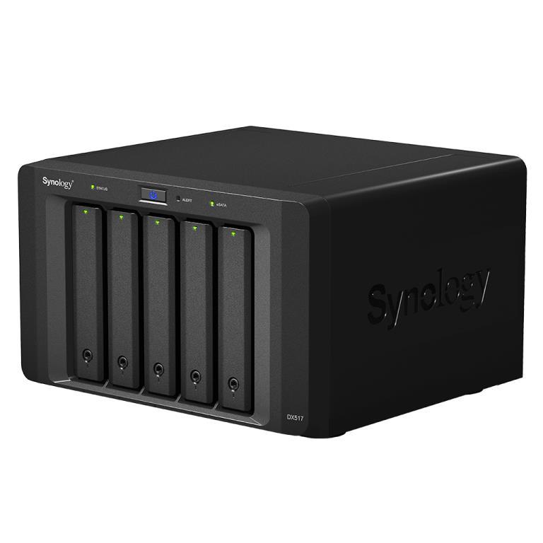 NAS Synology Tower DX517 50TB (5 x 10 TB) assemblato con HDD RED