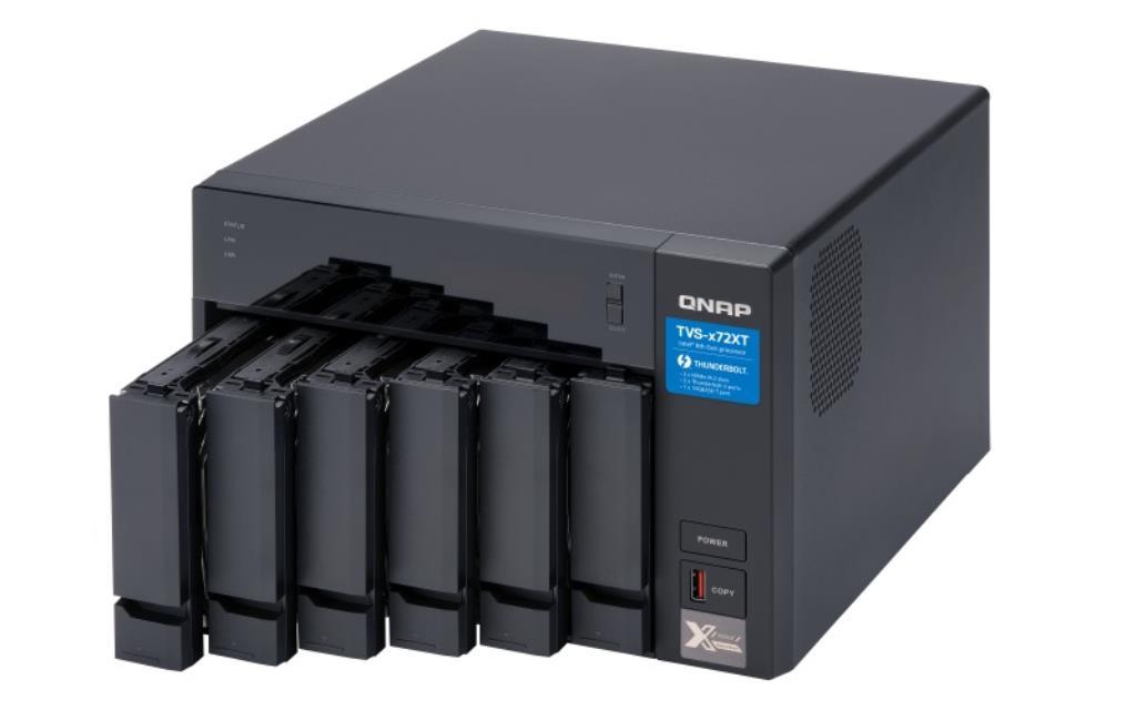 NAS assemblato QNAP Tower TVS-672XT-I3-8G 6TB (6x1TB) con HDD WD Gold