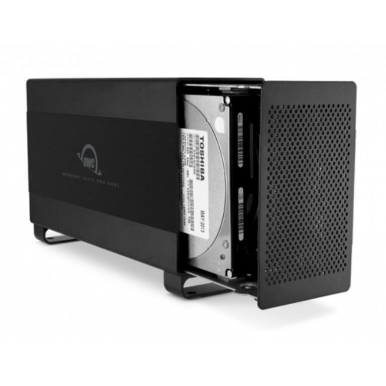 OWC Elite Pro Dual - 20TB (2x12TB disco entreprise) - RAID0.1 - interfaccia Thunderbolt e USB3 - assemblato da - - sistema di b