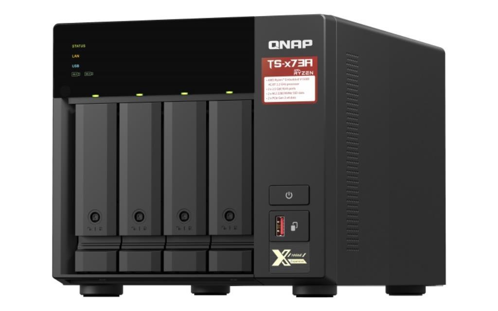 NAS assemblato QNAP Tower TS-473A-8G 40TB (4x10TB) con HDD WD Red PRO