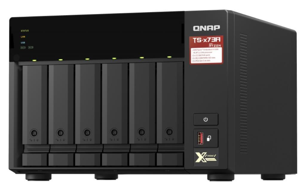 NAS assemblato QNAP Tower TS-673A-8G 60TB (6x10TB) con HDD WD Ultrastar